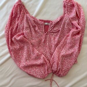 Abercrombie & Fitch Pink Floral Blouse